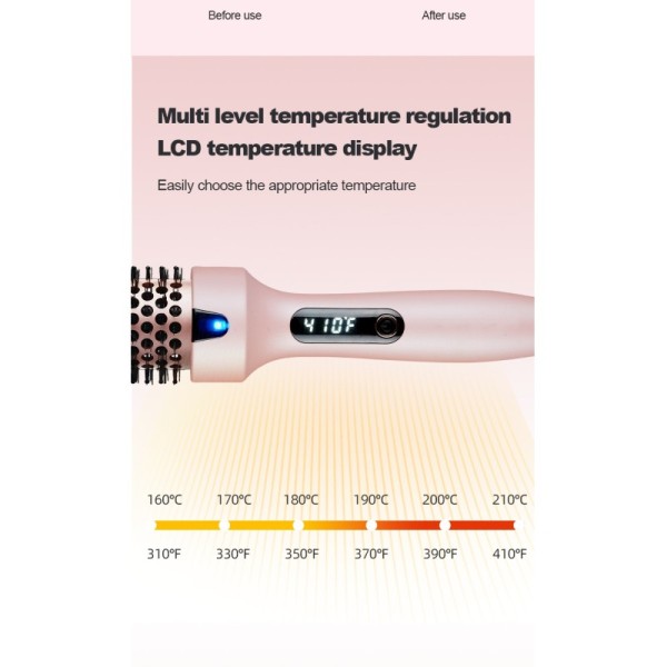 Premium Electric Curling Comb with Ceramic Barrel 5 Temperature Settings for All Hair Types-Household Use