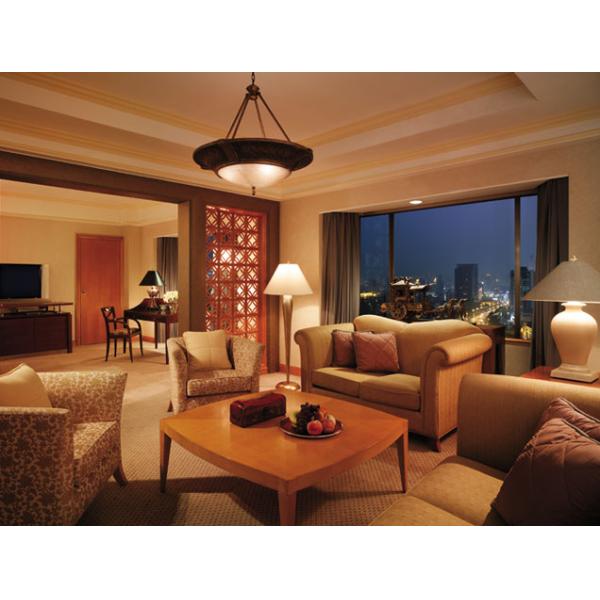 Antique Hotel Bedroom Furniture Sets Walnut Finished Inn Black Wood Frame King Size With Bed Bench