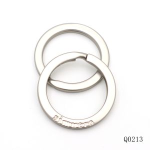 Custom Embossed Logo Split Key Ring | Matte Nickel Plated 25mm Split Ring for