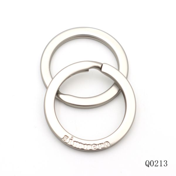 Custom Embossed Logo Split Key Ring | Matte Nickel Plated 25mm Split Ring for