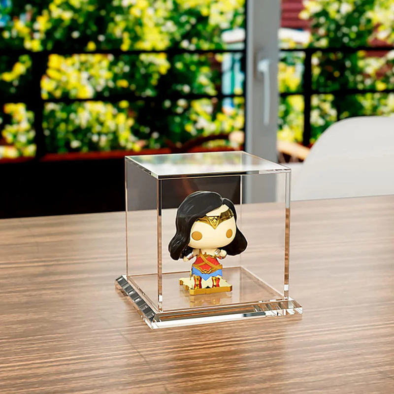 Transparent 3MM Plexiglass Display Case Showcase Box For Figurine Collections
