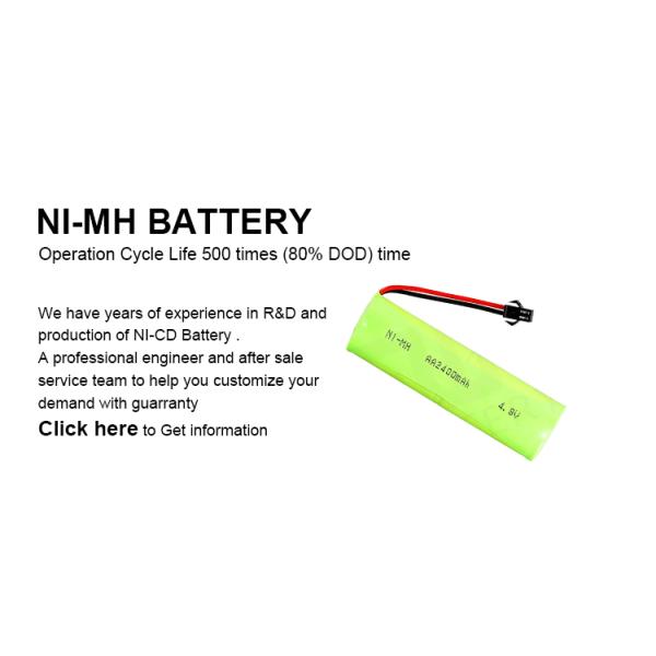 NIMH Никель-металл-гидрид батарея AA Размер 4,8в Батарея 2400mah