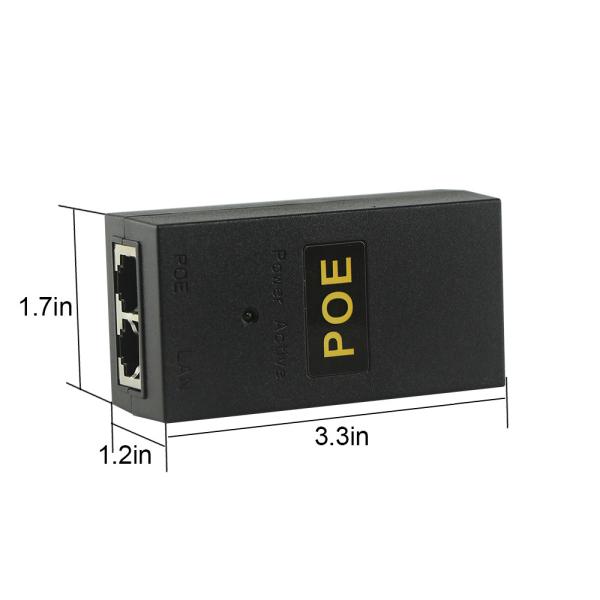 デスクトップPOEインジェクター 12V 24V 48V 2A 1A 0.5A IEEE 802.3af