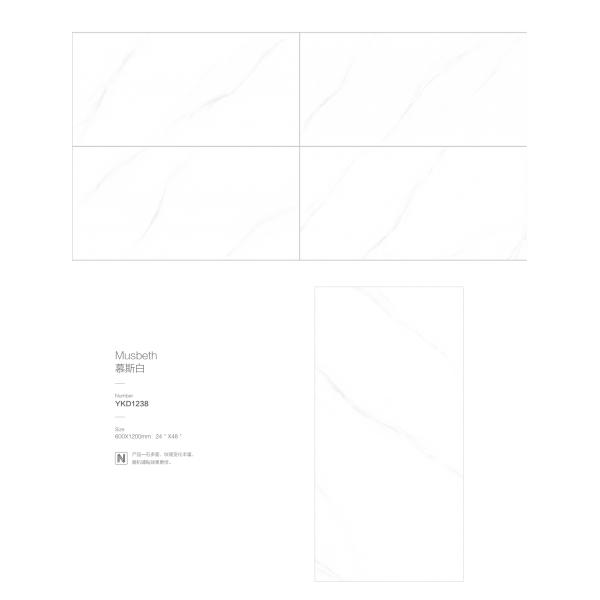 Smooth Texture 600x1200mm Modern Porcelain Tile for Indoor Areas and Long-Lasting Performance