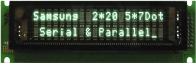 20 Characters 2 Lines VFD Dot Matrix Display Module 20T201DA1 700 CD Luminance