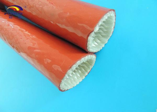 Fire Protection Fiberglass Heat Resistant Wire Sleeve For Steel Plants / Smelters