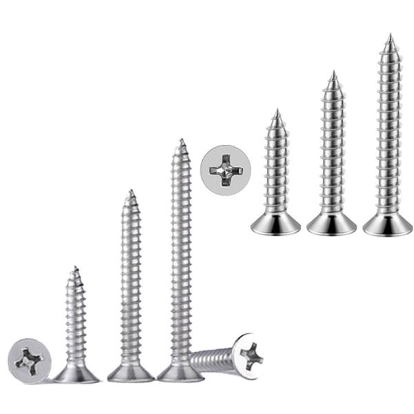 /Blanco del tornillo del conglomerado la cabeza avellanada cinc amarillo DIN7505 endurece los muebles del MDF