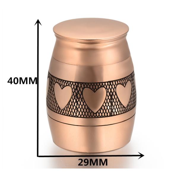 Stainless Steel Love Heart 40mm Height Memorial Pet Cremation Ashes Urn Stash Funeral