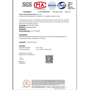 SUZHOU TRANO NEW MATERIAL TECHNOLOGY CO.,LTD Certifications