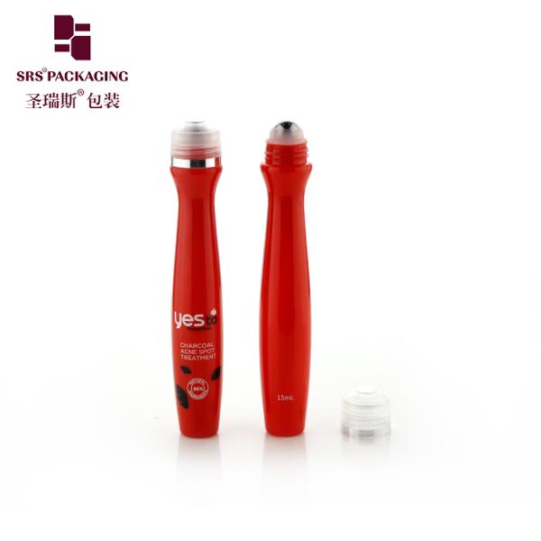 Round Waist shape 15ML Roller Ball Roll on Bolttles for eye serum massage