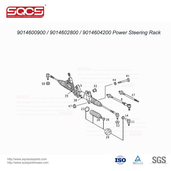 Estaca de direção assistida para Mercedes Benz Sprinter W901 OEM NO 9014602800 9014600900