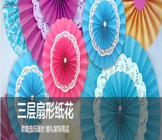 Double paper fan 6 inches 15 cm 8 inches 20 cm 10 inches 25 centimeters 12 inches 30 centimeters 14 inches 35  40 inches