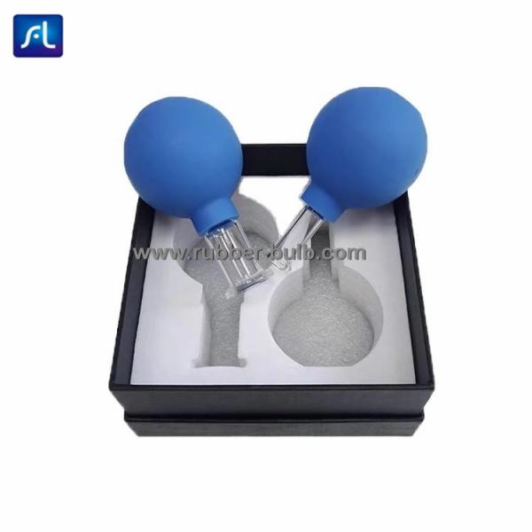 4 Pieces Glass Facial Cupping Set-Silicone Vacuum Suction Massage Cups Anti Cellulite Lymphatic Therapy Sets For Face