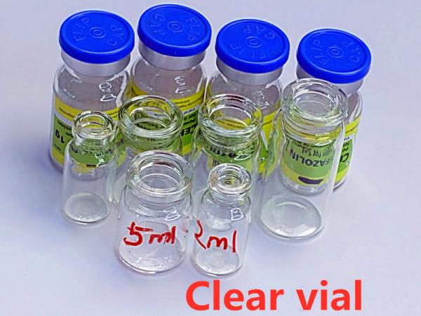 Pharmaceutical Tubular Glass Vial 2 Ml Amber Glass Vials For Antibiotics