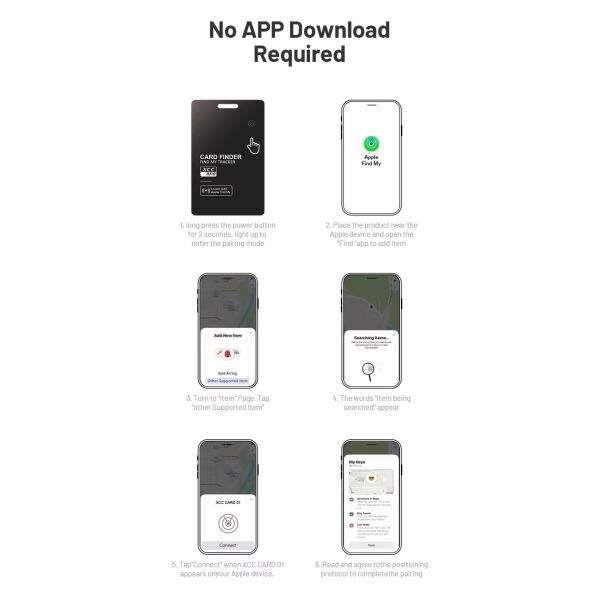 Thin Find My Tag Tracker Anti Lost Smart Airtag Card GPS RFID Finder Wallet Tracker Card