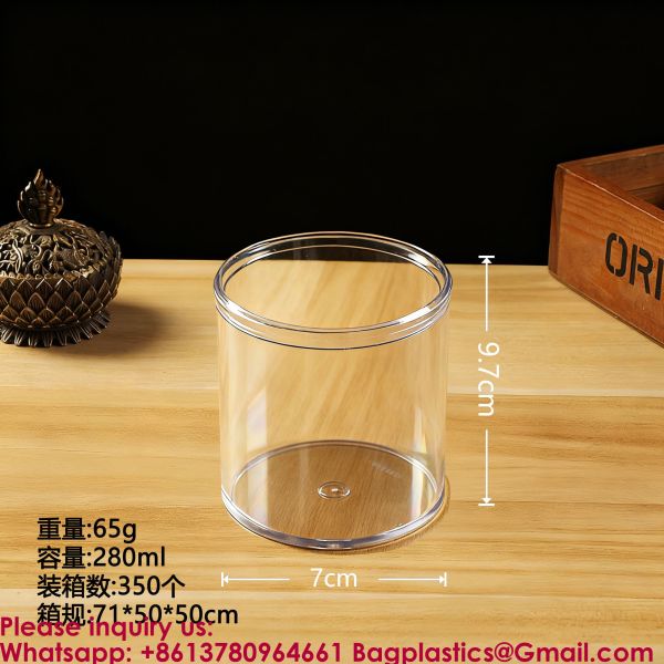 Clear Round Makeup Brush Holder & Pencil Cup, Versatile Cylinder Container Organizer For Desk, Cosmetics, Toothbrush, Crayons, Utensils, Office & Stationery Supplies