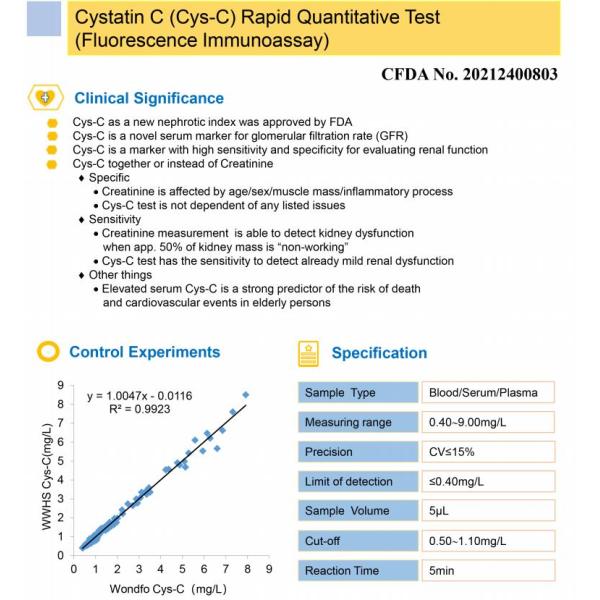 Диагностический набор для диагностики крови IVD золота набора IFA теста Cystain c быстрой коллоидной