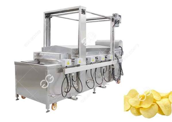 Oil - Water Mixed Potato Chip Fryer Equipment Stainless Steel 3500*1200*2400mm