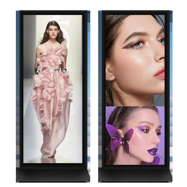 VETO 65 75 pouces Taille personnalisée Écran complet Affichage numérique 4k Indoor LCD Publicité Kiosque Totem vertical
