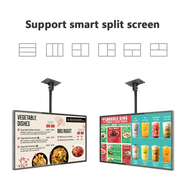 CH 32 43 49 55 65 Inch 2500 Nits Indoor High Brightness Hanging LCD Digital Signage Advertising Screen for Shopping Mall Window