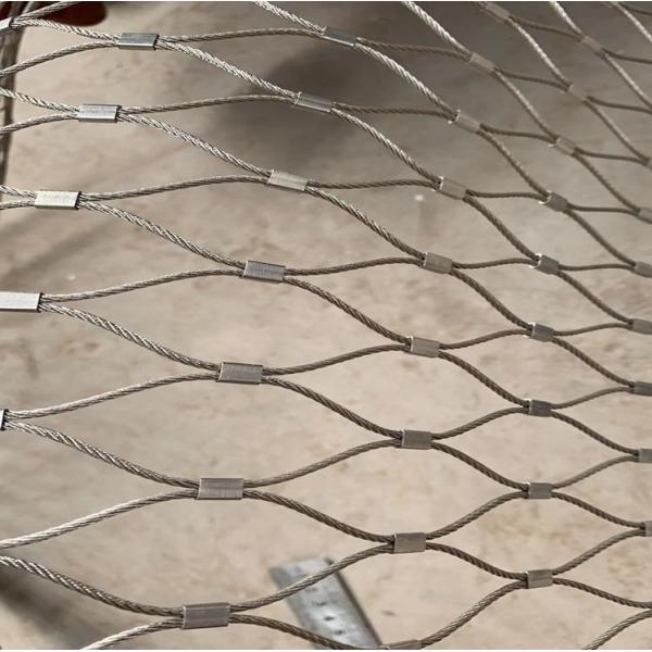 60 Degree Angle Balustrade Cable Mesh for Zoo Enclosure System