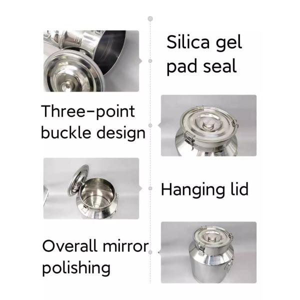 консервная банка бака для хранения нержавеющей стали открытого полиса меда напитка масла 20L вертикальная/молока бочонка/ведра