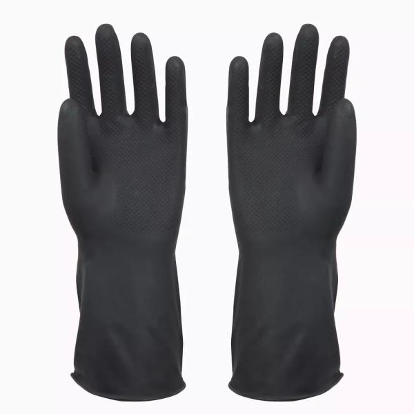 Nitrile assembly clamping safety gloves, smooth black nitrile coating industry work gloves