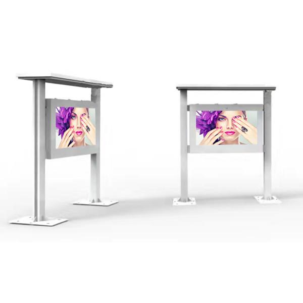 Vertical Lcd Display Outdoor Information Kiosk , High Brightness Freestanding Digital Poster