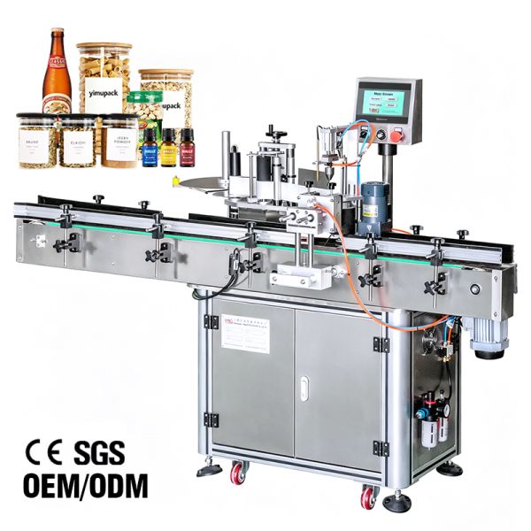 Semi Auto Chemical Bottle Sticker Labeling Machine Wrap Around Labeler ODM