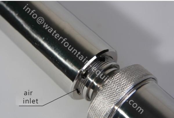 Stainless Steel  Water Fountain Nozzles Adjustable Aerated With Negative Pressure