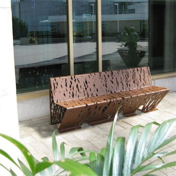Bancos cruzados de aço exteriores de Corten da mobília de rua do projeto o mais atrasado