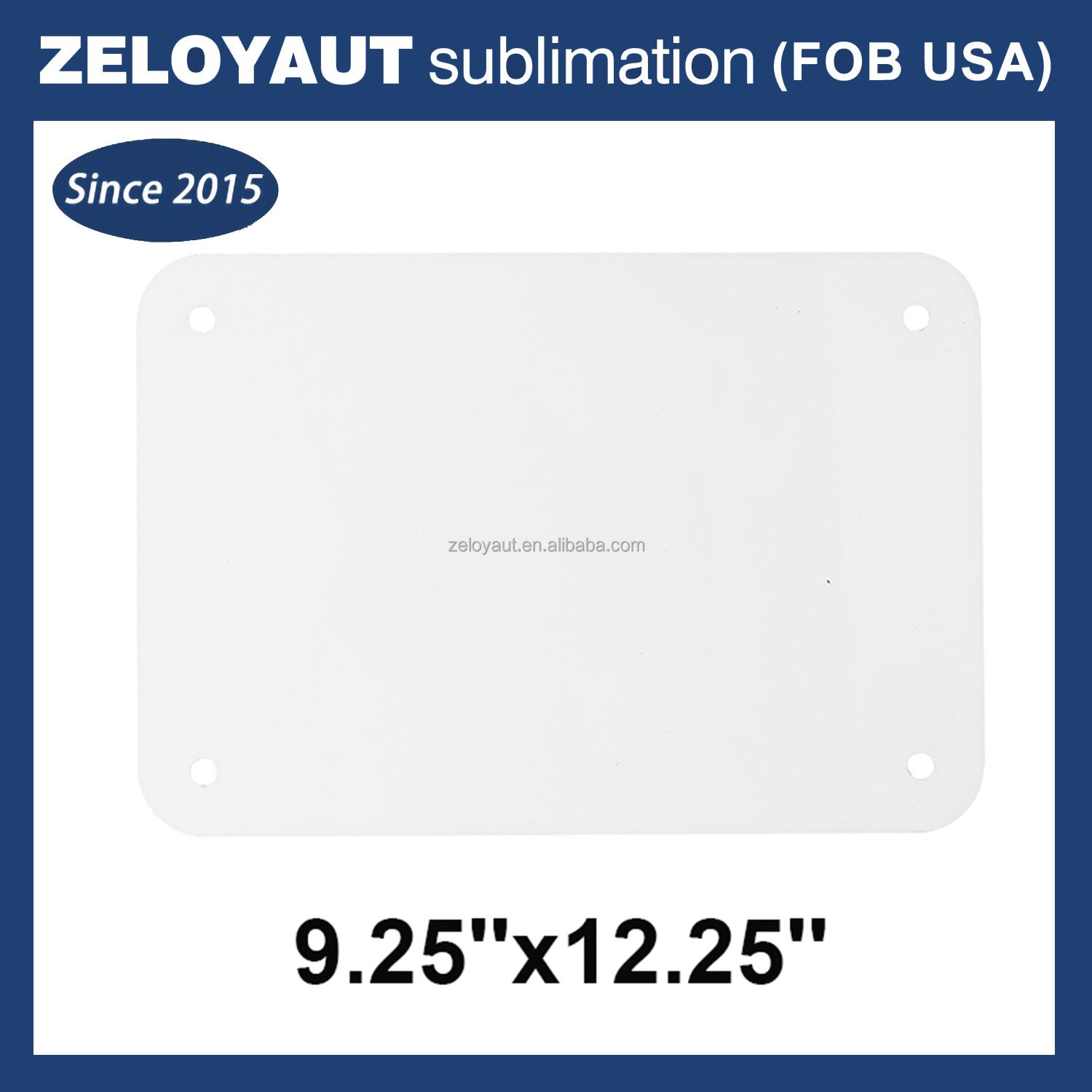ZELOYAUT Sublimation Blanks Aluminum Street Signs 4 Holes 0.45mm 0.65mm Open Size Customization Sublimable Aluminum Sheets