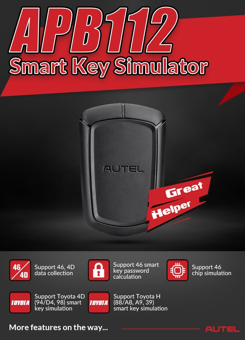 Autel APB112 Smart Key Simulator Works With Autel MaxiIM IM608 / IM508
