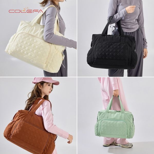 New Custom Nylon Fashion Large Capacity Travel Bag with Wet/Dry Separation Crossbody Yoga Fitness Bag & Handheld Diaper Bag