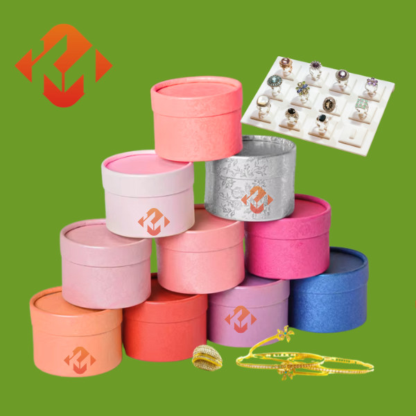 Collar Los pendientes Tubo de regalo de papel Envases de tubos de papel Kraft reciclado