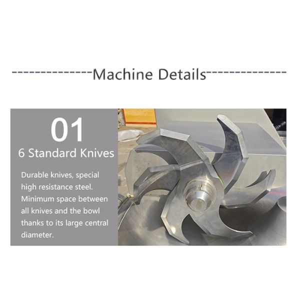 Model JY-GZB80L Industrial Food And Meat Bowl Cutters / Choppers with unloader