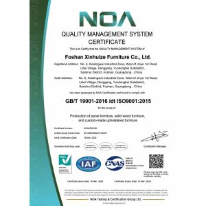 Foshan Senwiz Furniture Co.,Ltd Certifications