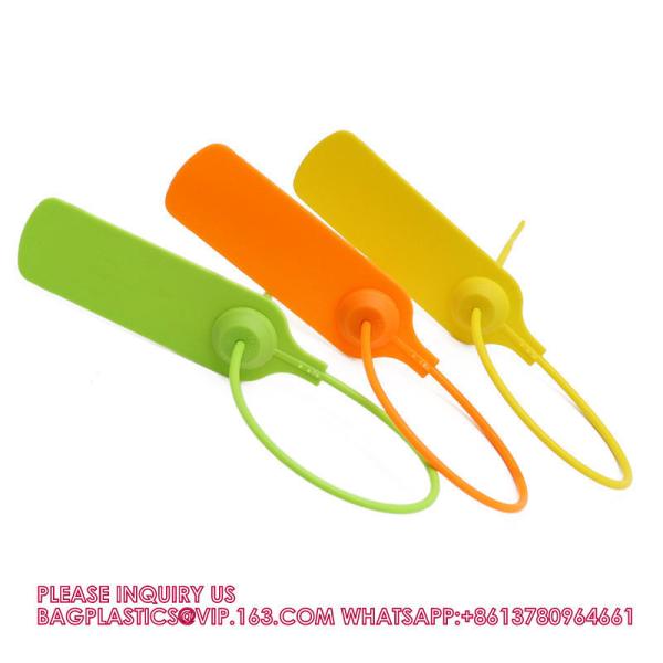 Customized Printing Logo Disposable Plastic Garment Security Seals Clothes Shoes Bags Hang Tags Zip Tie Plastic Seal