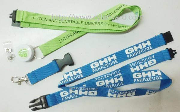Sports team logo printed lanyard with retractable badge pull reel, cheerleading lanyards,