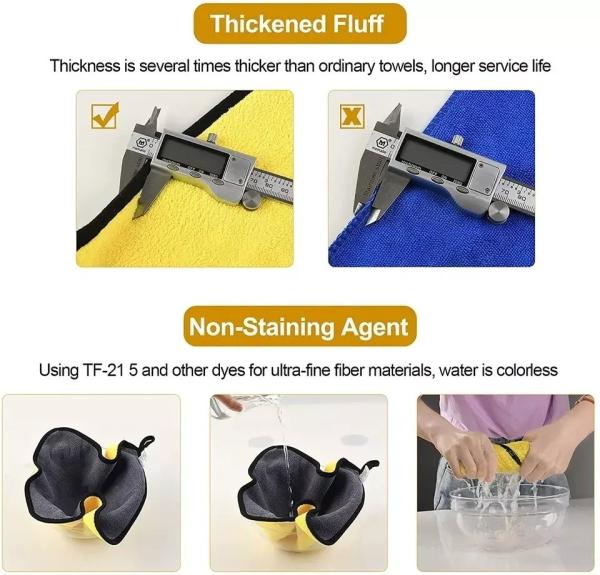 Car Polishing Waxing Towel Super Quality Microfiber Double Sided Coral Fleece Kitchen Customized Printing Designs