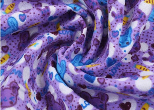 Bedding Sheets And Covers Cotton Flannel Cloth Cuttable Printed 160gsm 92/93