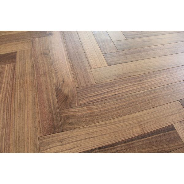 Herringbone Parquet Flooring in American Walnut with 600 x 90 x 10/4MM Size and UV Lacquer Finish