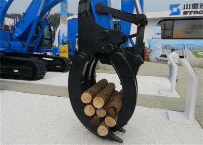 Hyundai Excavator Mechanical Wood Grapple /  Wood Grab For Excavator