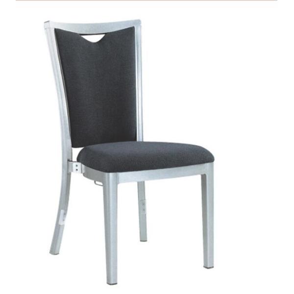 brown PU leather arch back shape aluminium or iron dining chair for restaurant