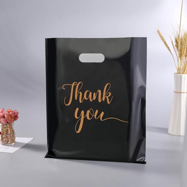 Custom Logo Printing Handle Shopping Bag Reusable Plastic Gift Bags For Retail Stores