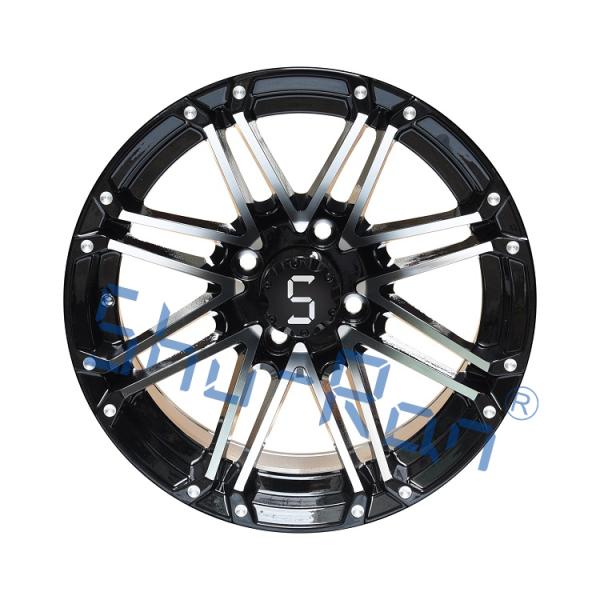 Коляска для гольфа 12'/14' Механизированные / глянцевые черные алюминиевые колеса Рельсы для клуба автомобиля, EZGO, YMH коляски для гольфа