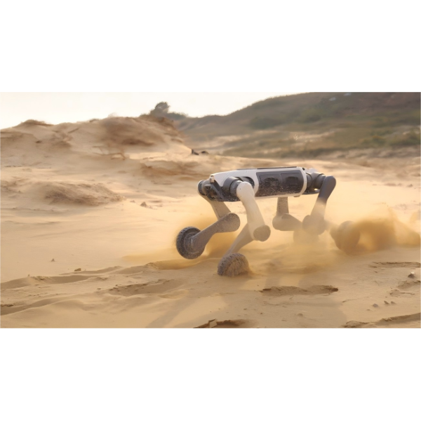 Lightweight Wheel-legged Robotic Dog with IP66 Protection and 15kg Payload for Extreme Environments