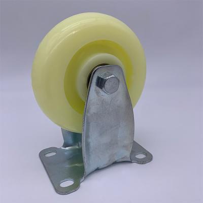 O rodízio de nylon branco da placa superior rígida roda 3 polegadas
