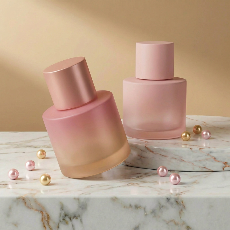 Anding Supplier Custom Printing Premium 100 ml Cylinder Refillable Spray Luxury Empty Glass Perfume Bottle