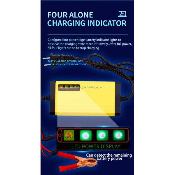 Universal Fast Charging 12V 3A 5A 6A 8A 10A Smart Car Battery Charger for Lead Acid Battery Automatic Identification